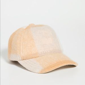 Isabel Marant Tyron Baseball Cap in Honey Fleece Print